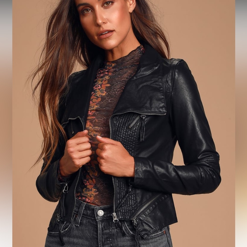 Lulus Faux Leather Moto Jacket